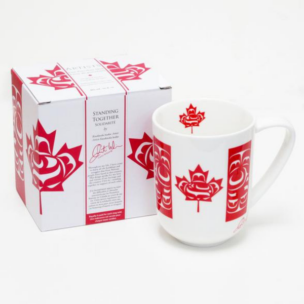 Coffee Mug - Standing Together by Curtis Wilson-White Mug-Oscardo-[bc coffee mug]-[designed in bc]-[best bc coffee mug]-All The Good Things From BC