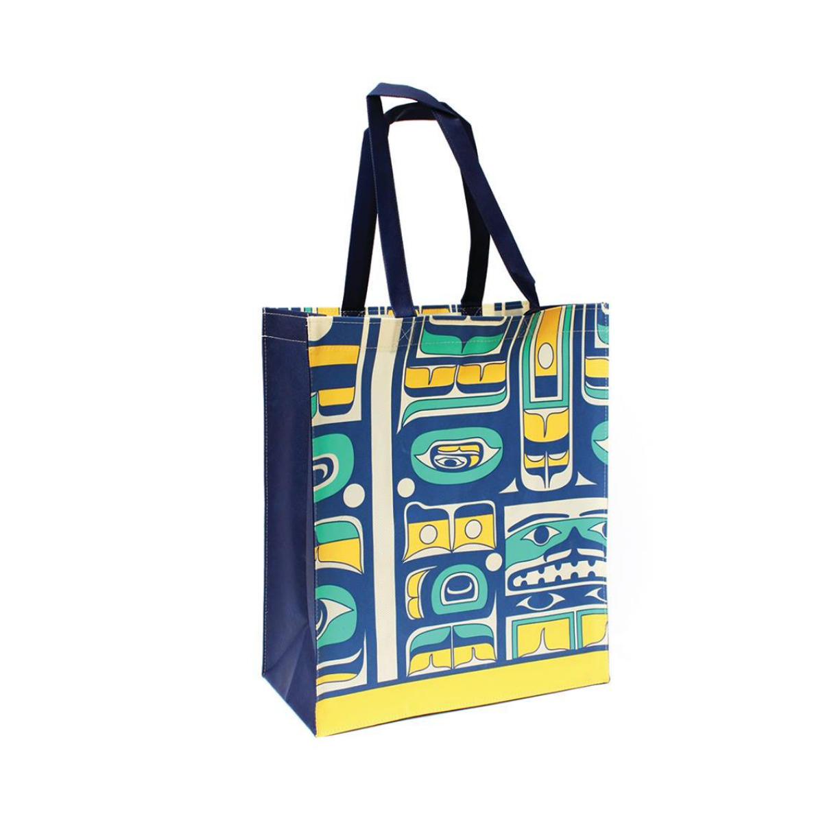 Reusable Shopping Bag Large - Chilkat by Mike Dangeli-Bag-Native Northwest-[designed in bc]-[best reusable shopping bag]-[reusable sturdy tote bag]-All The Good Things From BC