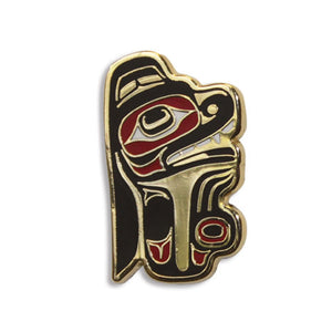 Enamel Pin - Gentle Bear by Ernest Swanson (Stlaay hlang'laas)-Enamel Pin-Native Northwest-[authentic design]-[best gift idea for teenager]-[cool gift from canada]-All The Good Things From BC
