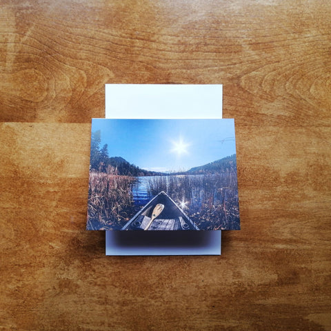 Greeting Card - Fancy Paddling Your Own Canoe by Martin Bell-Card-All The Good Things From BC-[printed in whistler bc]-[unique bc greeting cards]-[cards british columbia]-All The Good Things From BC