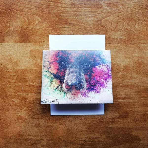 Greeting Card - Rainbow Bear by Justin LeRose-Card-All The Good Things From BC-[printed in whistler bc]-[unique bc greeting cards]-[cards british columbia]-All The Good Things From BC