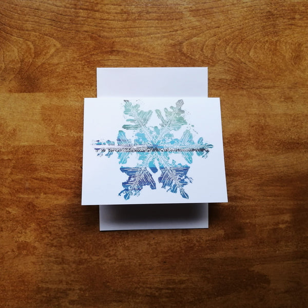 Greeting Card - Skyline in a Snowflake by Justin LeRose-Card-All The Good Things From BC-[printed in whistler bc]-[unique bc greeting cards]-[cards british columbia]-All The Good Things From BC