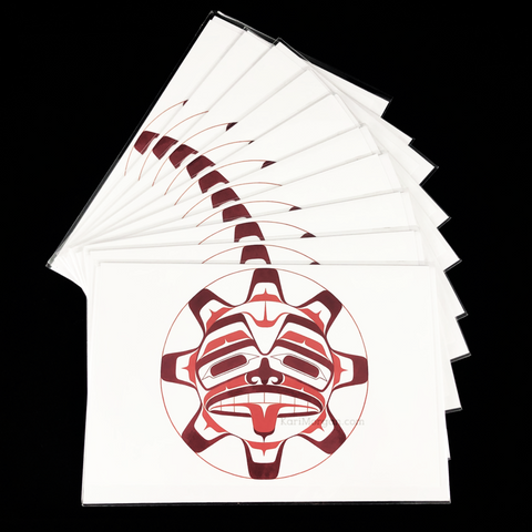 Greeting Card - Sun by Kari Morgan (K'alaajex)-Card-Kari Morgan Designs-[authentic indigenous design]-[native art Christmas card]-[best bc gift]-All The Good Things From BC