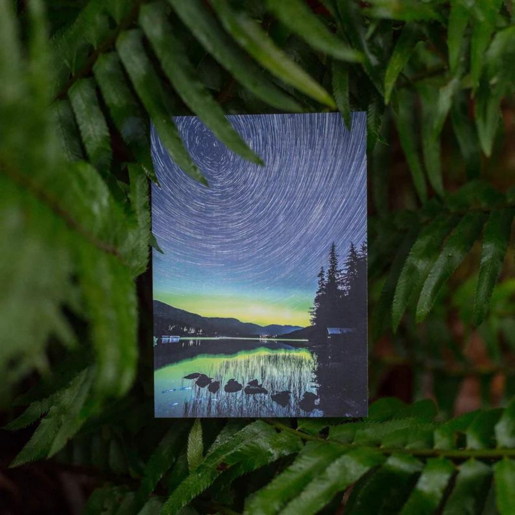 Greeting Card - Star Trail in Whistler BC by Kyle Graham-Card-Kyle Graham Photo-[made in bc]-[bc artist]-[bc nature photographer]-All The Good Things From BC