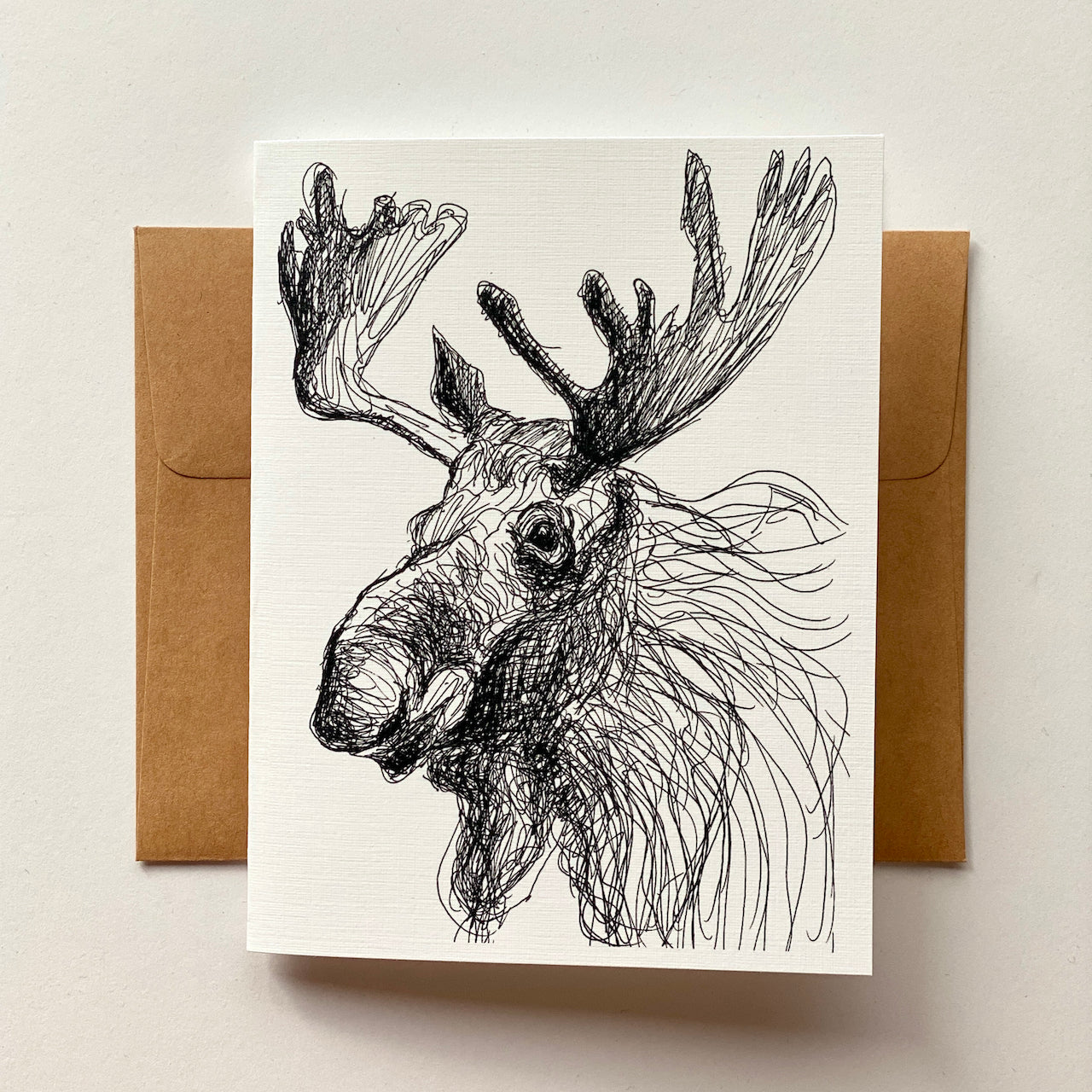 Greeting Card - Moose by Michaela Ivancova-Card-MachiMela Art-[bc artist]-[local bc gift]-[original artwork bc]-All The Good Things From BC