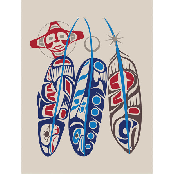 Greeting Card - Salmon Life Cycle by Paul Windsor-Blank Card-Native Northwest-[authentic indigenous design]-[best first nations gift canada]-[bc indigenous gift]-All The Good Things From BC