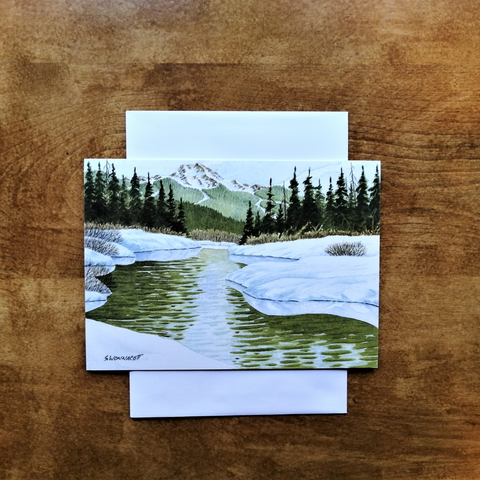 Greeting Card - Beaver Pond by Shelly Wonnacott-Card-Shelly Wonnacott-[made in bc]-[whistler artist]-[whistler memory]-All The Good Things From BC