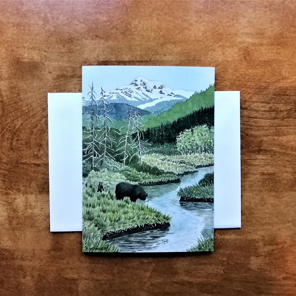 Greeting Card - Spring On Millar Creek by Shelly Wonnacott-Card-Shelly Wonnacott-[made in bc]-[whistler artist]-[whistler memory]-All The Good Things From BC