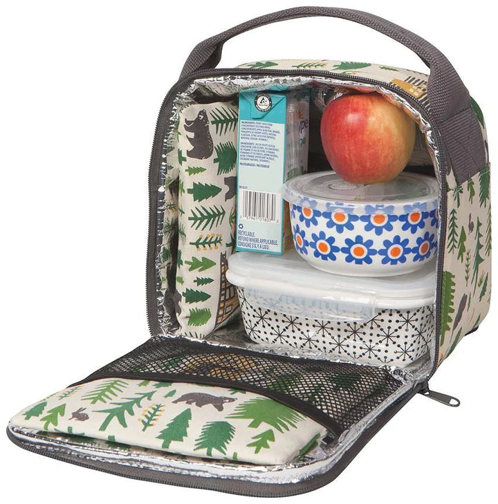 Insulated Lunch Bag Buffalo Plaid with Bear All The Good Things From BC