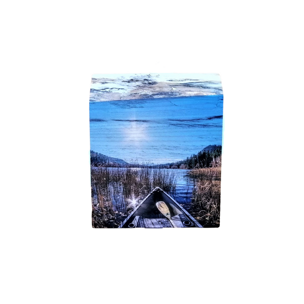Live Edge Wood Wall Art Print - Fancy Paddling Your Own Canoe by Martin Bell (Small)