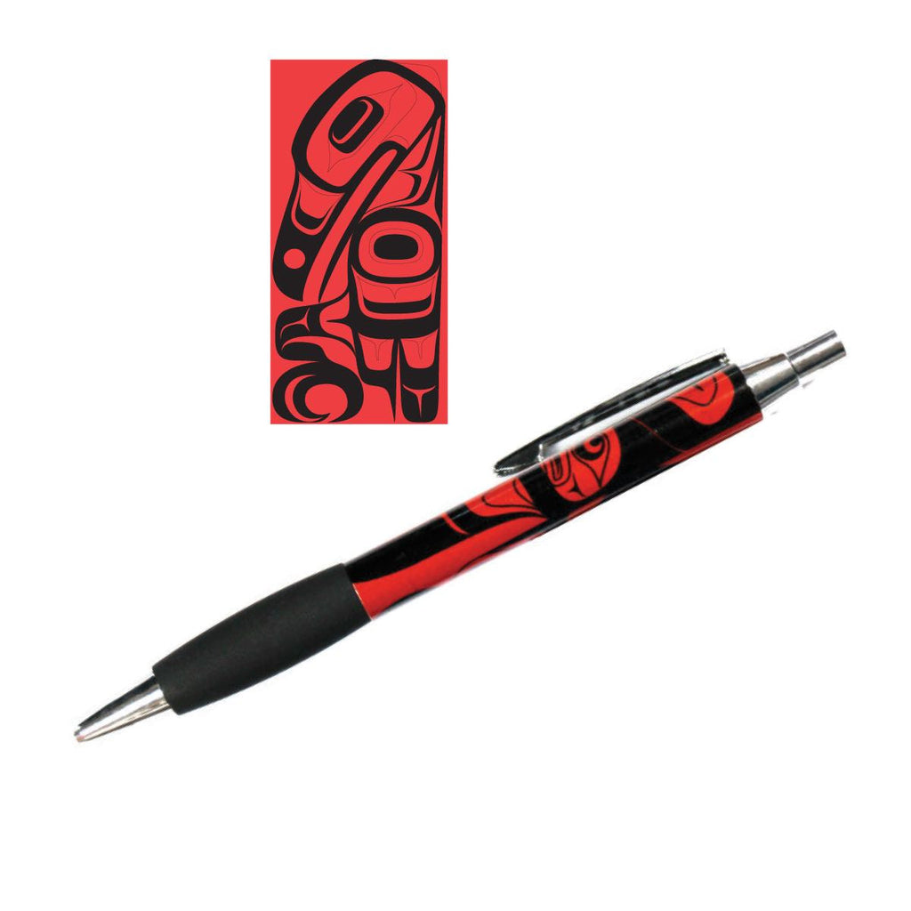 Pen - Raven by Ernest Swanson (Stlaay hlang'laas)-Pen-Native Northwest-[authentic indigenous design]-[best first nations gift canada]-[bc indigenous gift]-All The Good Things From BC