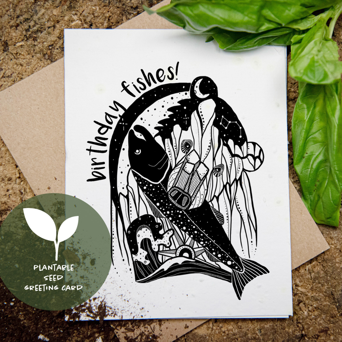 Plantable Greeting Card - Birthday Fishes by Mountain Mornings