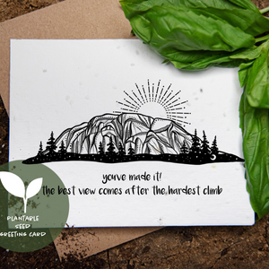 Plantable Greeting Card - You've Made It (Stawamus) by Mountain Mornings