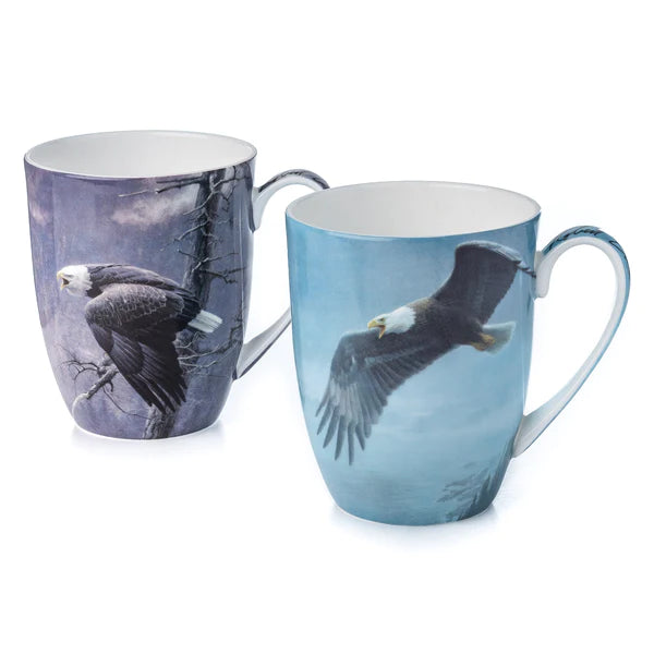 Coffee Mug - Eagles by Robert Bateman (Gift Box Set of 2)-Coffee Mug-McIntosh-[authentic indigenous design]-[native artist canada]-[bc gift]-All The Good Things From BC