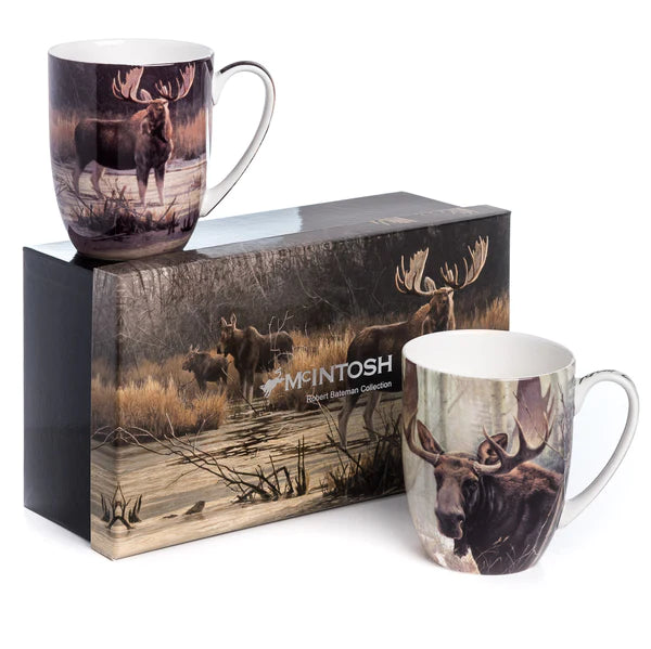 Coffee Mug - Moose by Robert Bateman (Gift Box Set of 2)-Coffee Mug-McIntosh-[authentic indigenous design]-[native artist canada]-[bc gift]-All The Good Things From BC