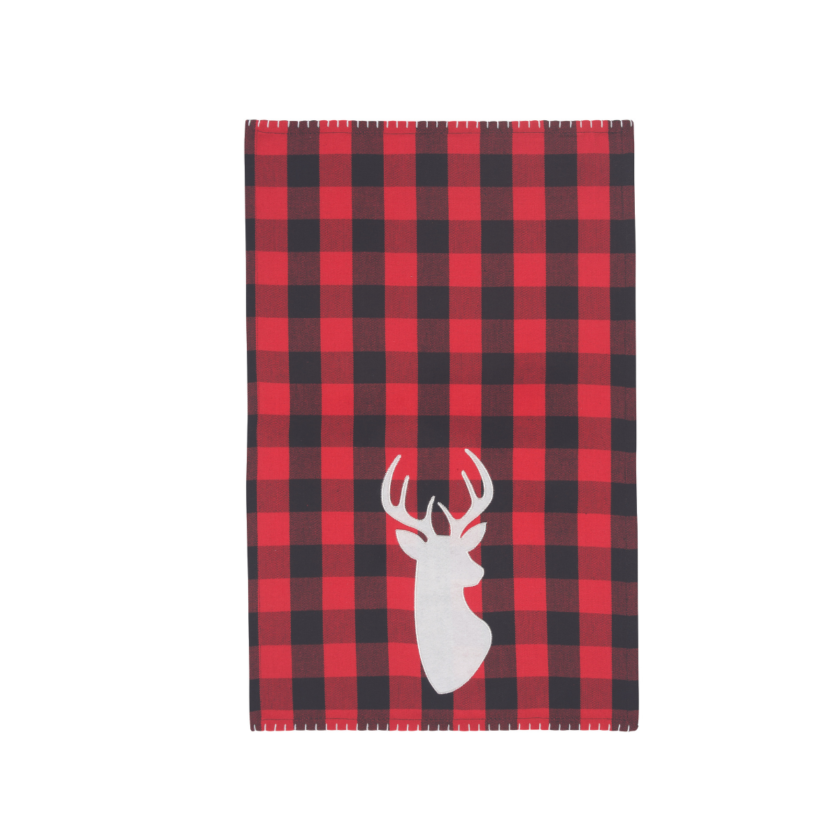 Kitchen Towel - Buffalo Plaid with Deer