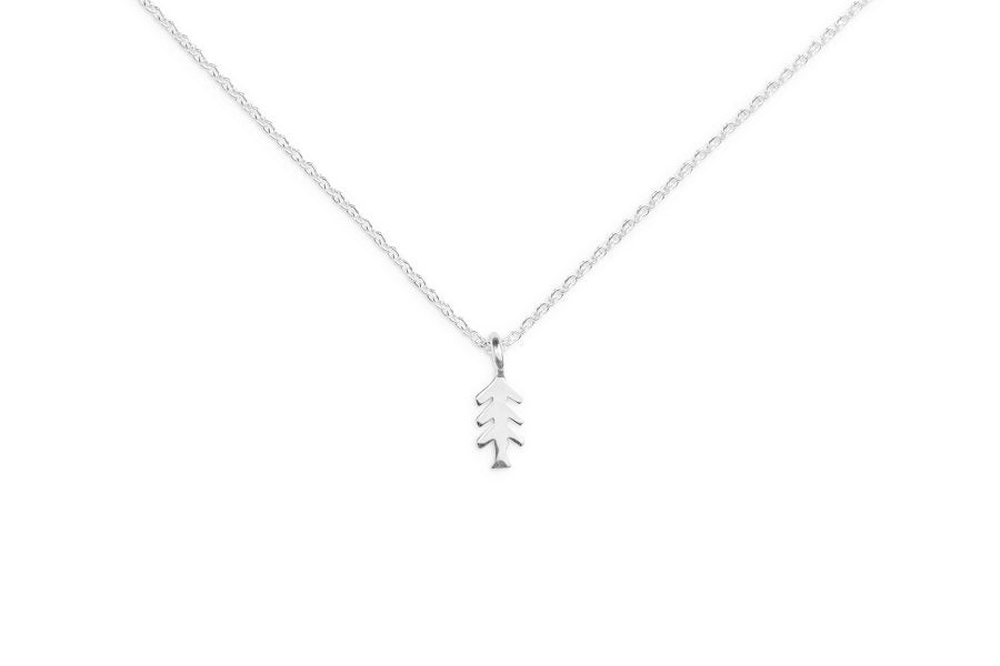 Silver Necklace with Charm - Tree by Treeline Collective (mini)-Necklaces-Treeline Collective-[beautiful silver jewerly for women]-[925 sterling silver]-[best gift for her designed in canada]-All The Good Things From BC
