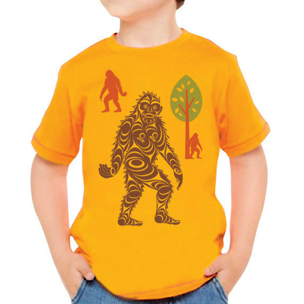 kids t-shirt sasquatch big foot perfect gift unique gift authentic indigenous design