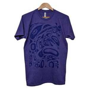 Men's T-Shirt - Raven & Eagle by Jesse Brillon (Purple)-Totem Design House-S-All The Good Things From BC
