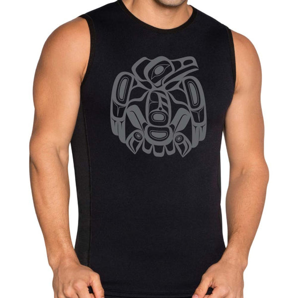 tank top mens black raven by corey moraes perfect gift best gift idea for him bc themed t-shirt native art t-shirt canada authentic indigenous design