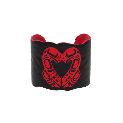 Vegan Leather Cuff - Eagle Heart by Roy Henry Vickers