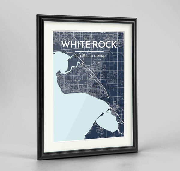 Wall Art Print - White Rock Map (Green, Paper)-Art Print-Point Two Design-[made in bc]-[best bc gift map lover]-[city map art print local]-All The Good Things From BC