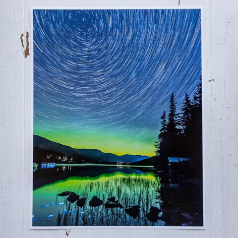 Wall Art Print - Star Trail BC by Kyle Graham (Paper)-Art Photo Print-Kyle Graham Photo-[made in bc]-[bc artist]-[bc nature photographer]-All The Good Things From BC