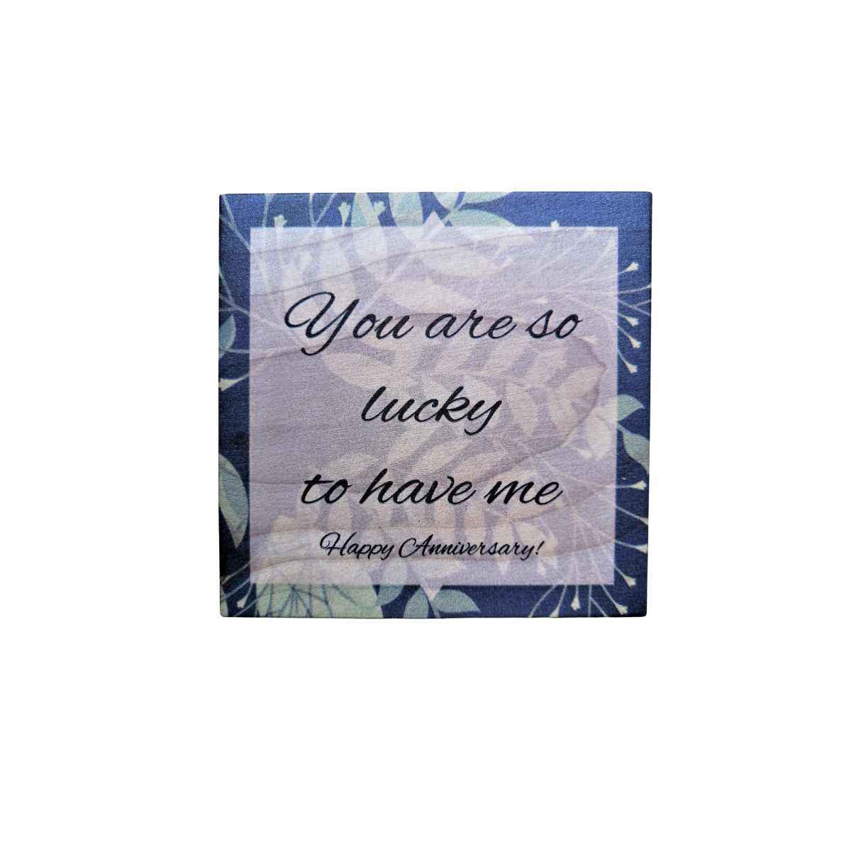 Wood Block Decor - Anniversary Quote (Small)