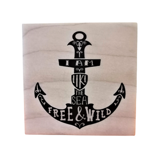 Wood Block Decor - Anchor Quote (Small)