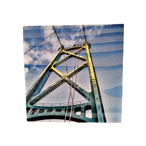 photo on wood block lions gate bridge vancouver made in bc perfect gift great gift idea