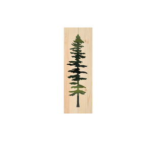 Wood Wall Art Print - Sitka Tree (5x14, Plank)
