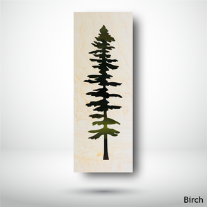 Wood Wall Art Print - Sitka Tree (7x21, Maple)