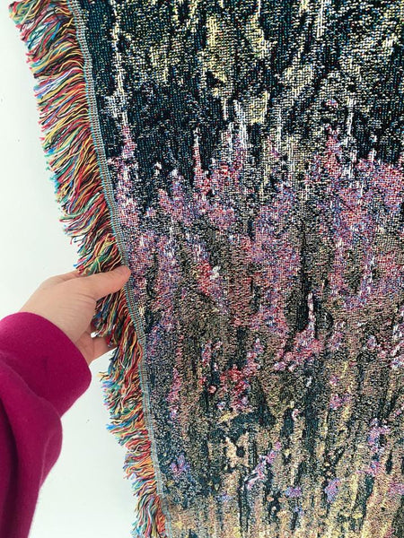 Woven Tapestry Blanket - Fireweed at Dusk by Heidi The Artist-Blanket-Heidi The Artist-[bc artist]-[designed in bc]-[perfect gift]-All The Good Things From BC