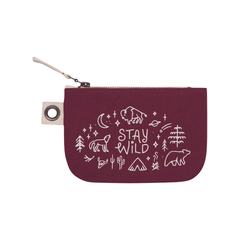 Zipper Pouch - Stay Wild (Small)-Pouch-Danica Studio-[designed in bc]-[zip pouch]-[best gift for organizers]-All The Good Things From BC