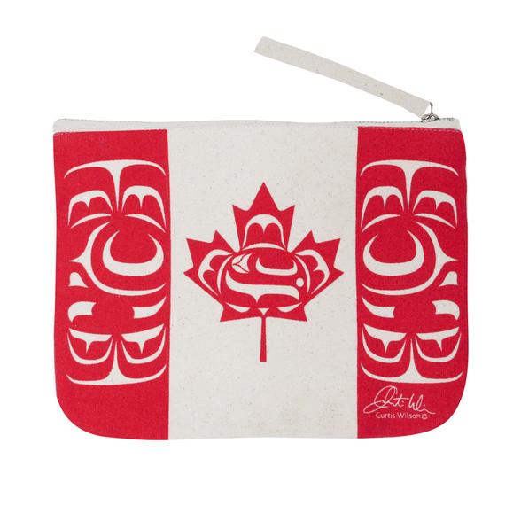 Canvas Zipper Pouch Bag - Standing Together by Curtis Wilson-Pouch-Oscardo-[designed in bc]-[zip pouch]-[best gift for organizers]-All The Good Things From BC