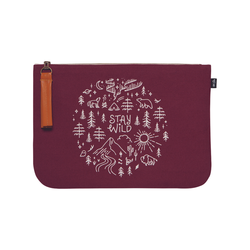 Zipper Pouch Folio - Stay Wild-Pouch-Danica Studio-[designed in bc]-[zip pouch]-[best gift for organizers]-All The Good Things From BC