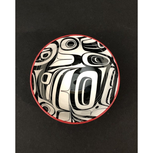 Porcelain Art Bowl - Raven Transforming by Kelly Robinson-Bowl-Panabo-[designed in bc]-[authentic indigenous]-[native art canada]-All The Good Things From BC